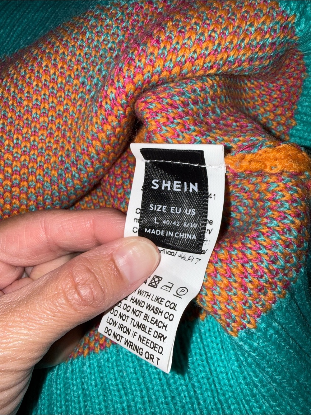 Orange Leopard Print Sweater - Picture 4 of 5